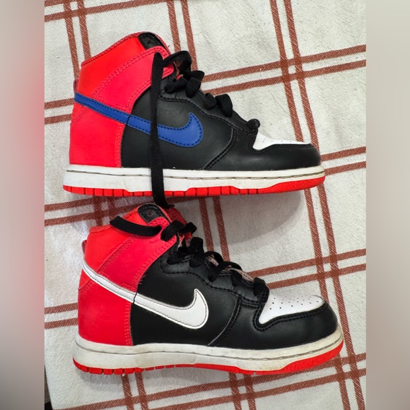 Nike Kids Sz 12C Toddler Dunk High "Knicks" sneakers Game Royal/Black Leather - Picture 2 of 9